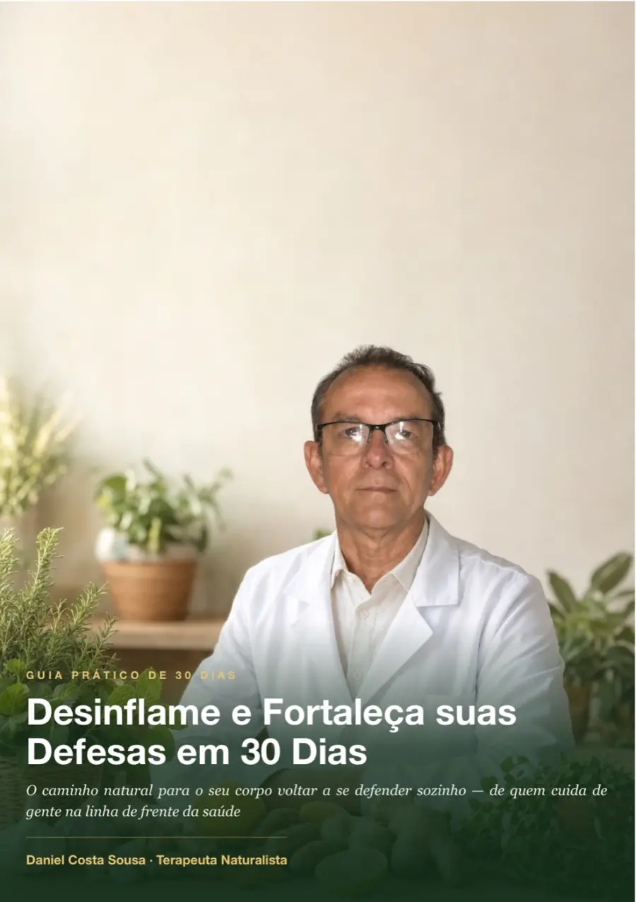 Capa do guia Desinflame e Fortaleça suas Defesas em 30 Dias, de Daniel Costa Sousa